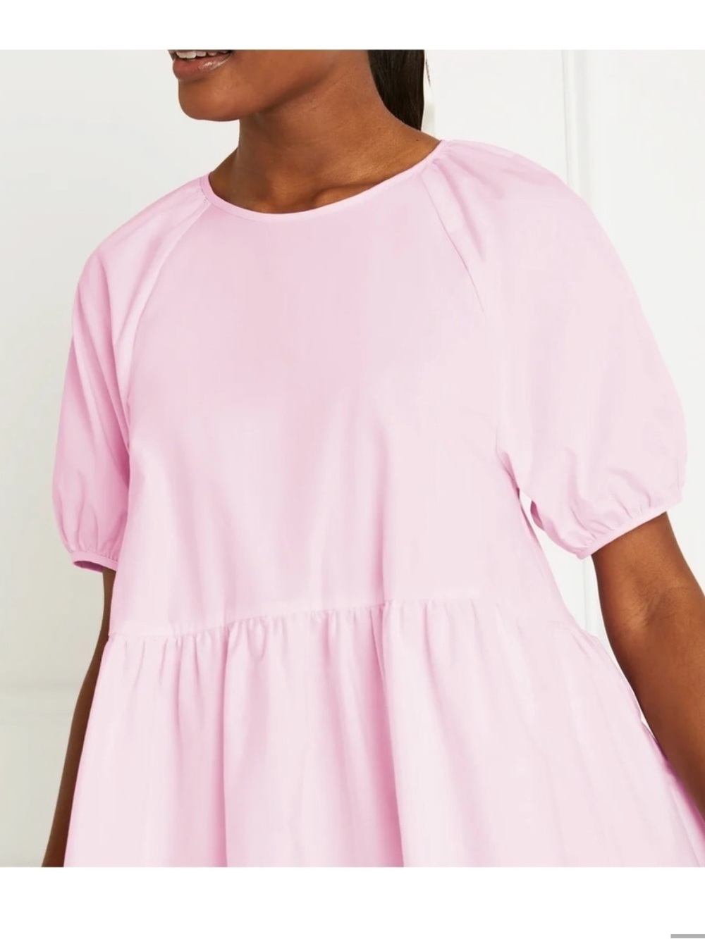 HILL HOUSE | Francesca pink cotton top blouse | sz S